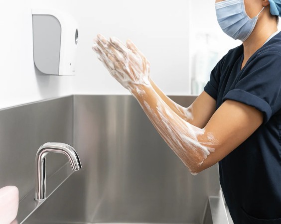 Hospital ICU staff handwash station